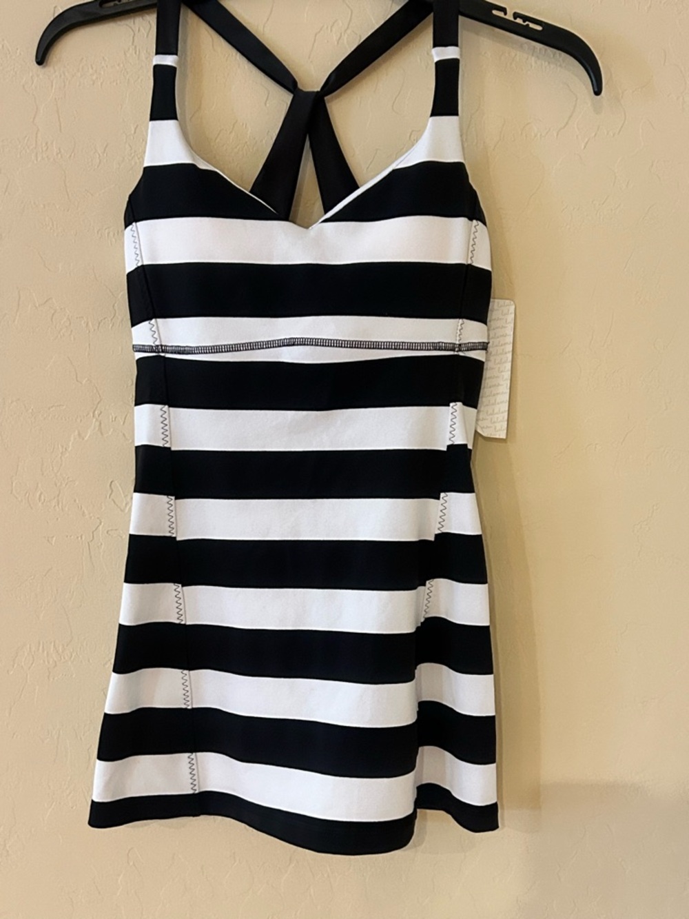 Lululemon Practice Daily Black & White Striped Tank 4